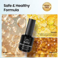 Beetles Base Gel Nude : couvre décolorations et offre un rendu naturel.