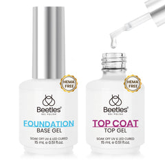 Beetles base gel sans essuyage, application facile et adhérence renforcée.