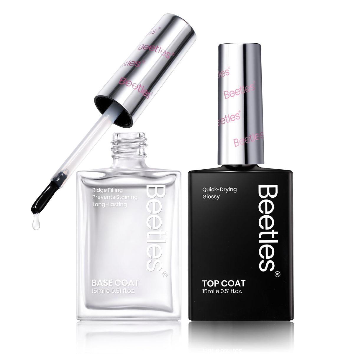 Beetles Gel Polish – base-vernis 15ml, protection et brillance durable.