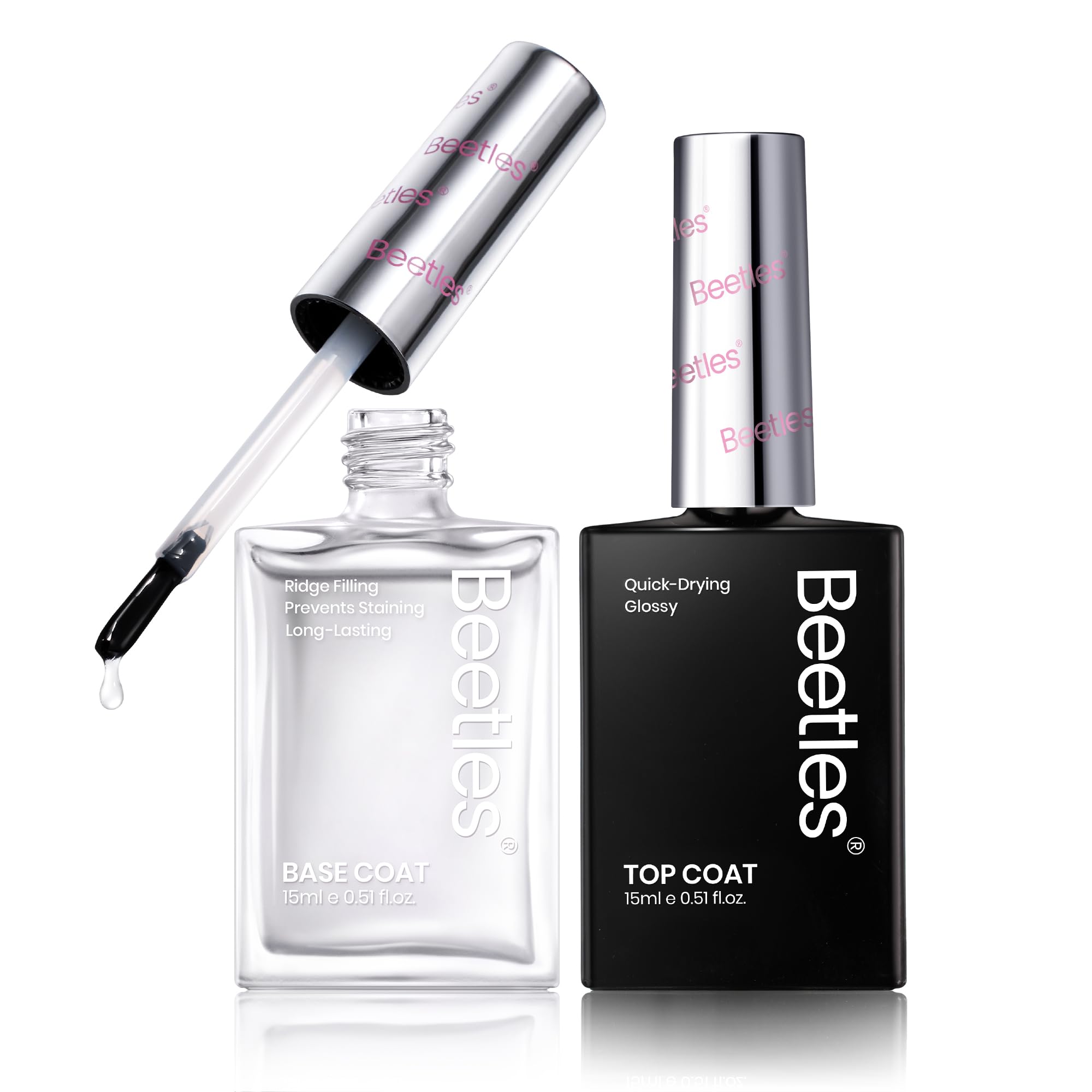 Beetles Gel Polish – base-vernis 15ml, protection et brillance durable.