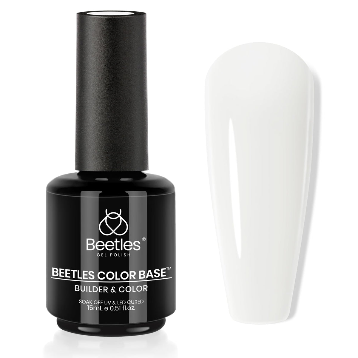 Beetles Milky White, bouteille prête à l'application, base renforçant les ongles