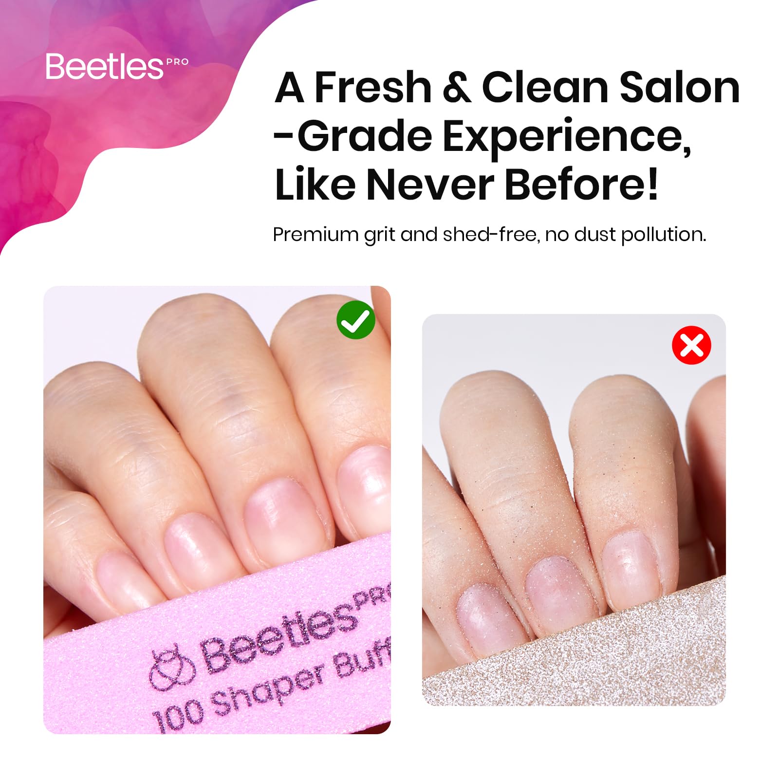 Bloc de polissage Beetles rose grain 100, préparation efficace avant vernis.