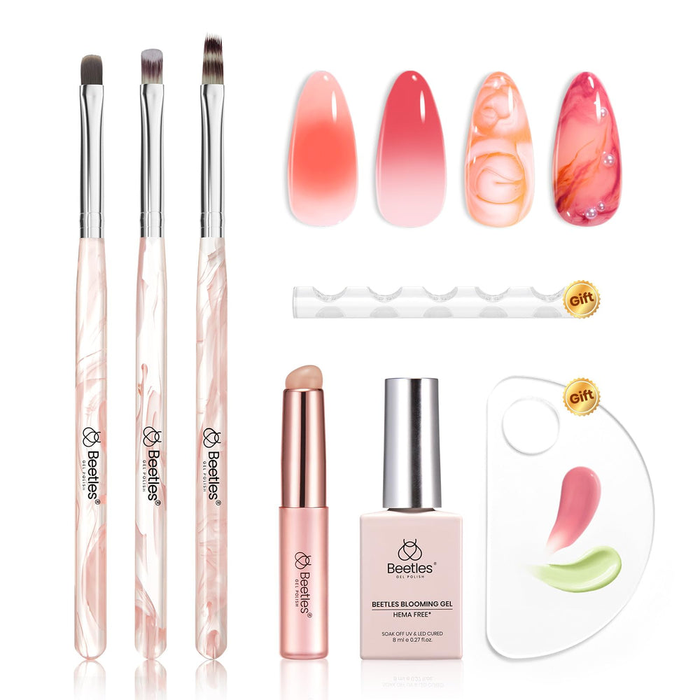 Beetles Blooming : ensemble pinceaux ongles pour designs faciles à domicile