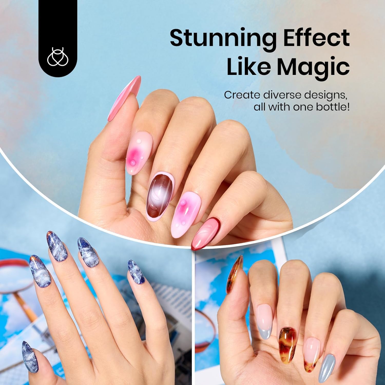 Beetles Blooming Gel Polish: aquarelle florale pour un nail art fluide.