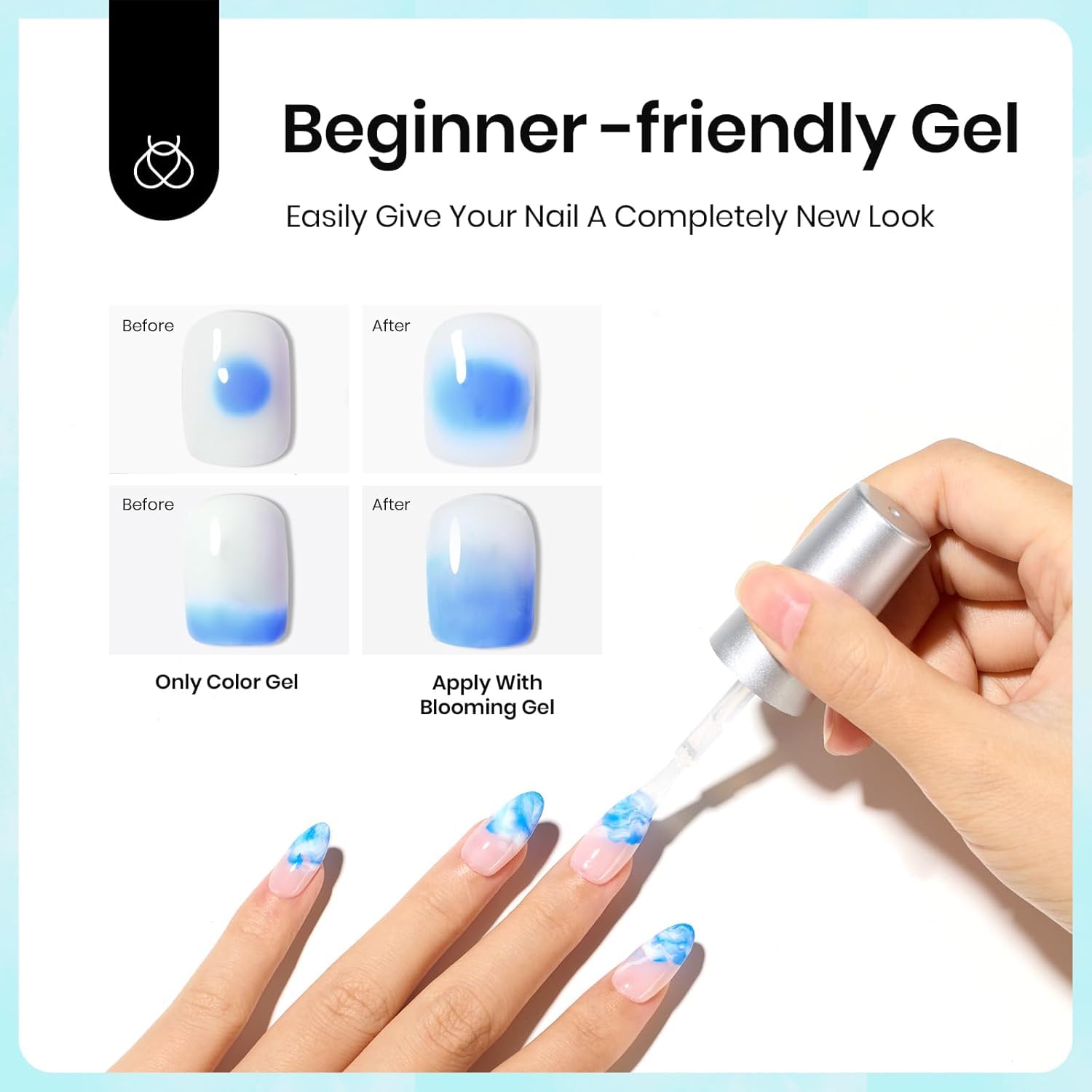 Beetles Blooming Gel Polish: effet pierre naturelle pour une texture discrète.
