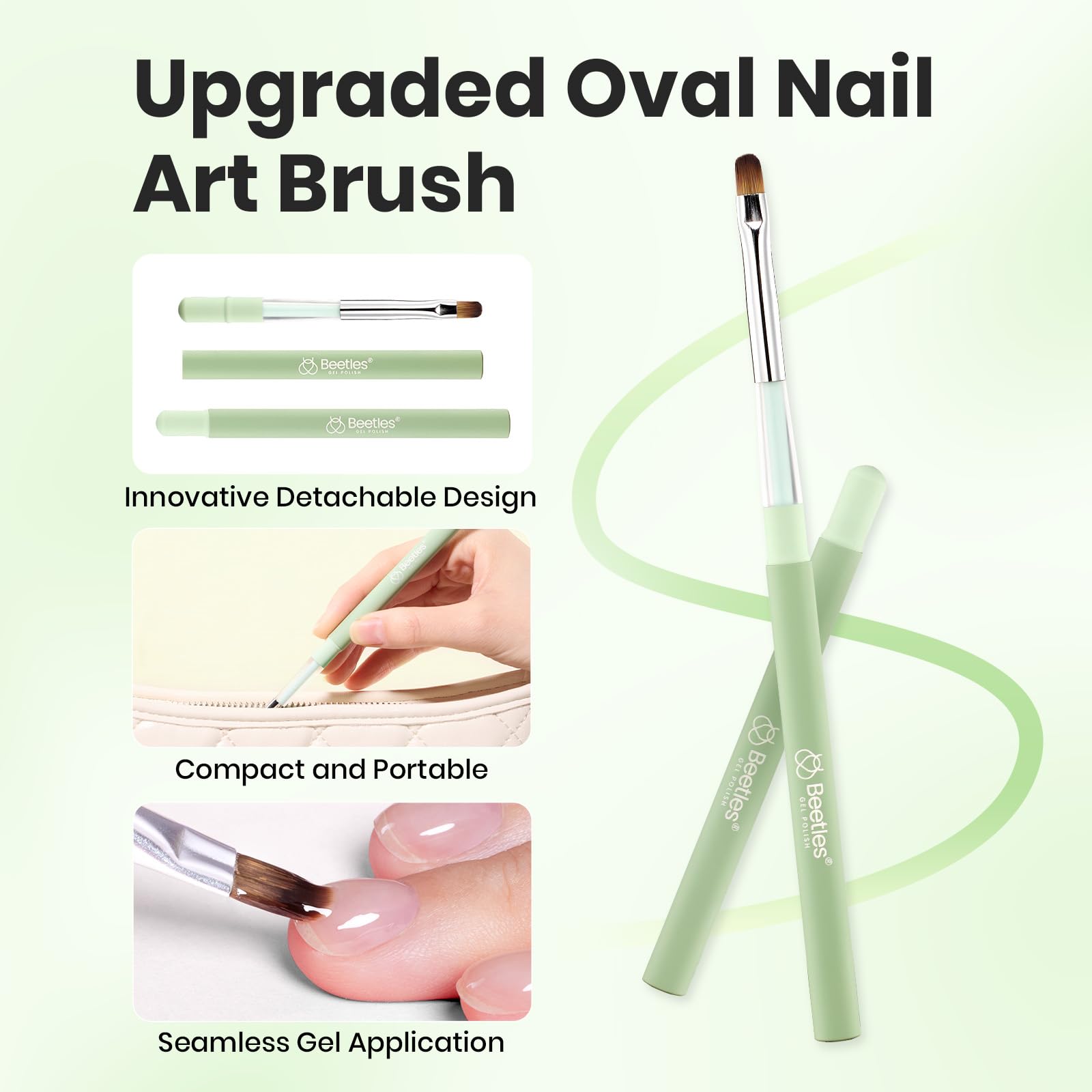 Brosse nettoyante Cuticule Beetles pour fini propre autour des ongles.