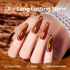 Beetles Brown Cat Eye Vernis UV/LED: durcissement rapide et fini brillant