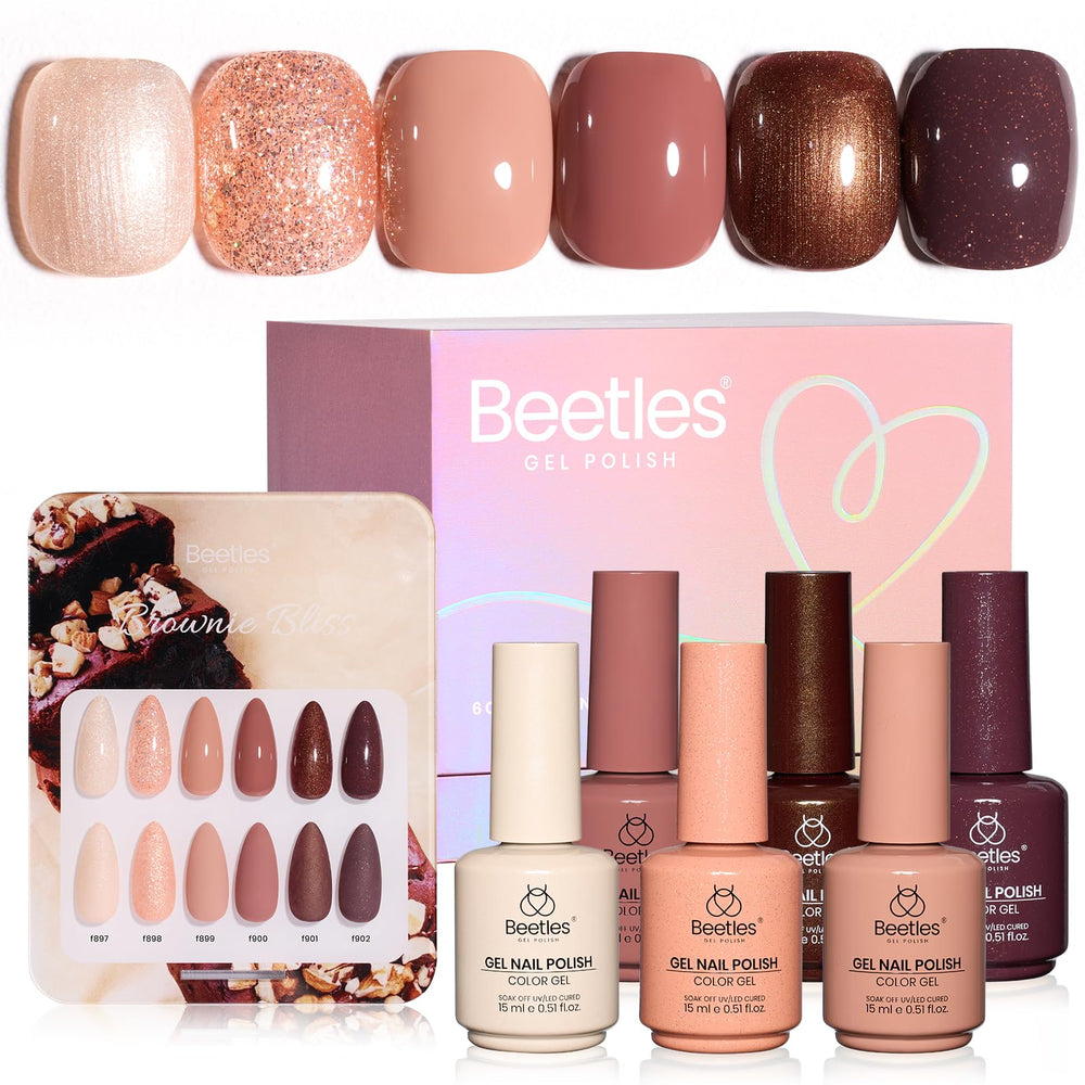 Beetles Brown Gel Polish: cadeau parfait pour femmes passionnées d'art des ongles.