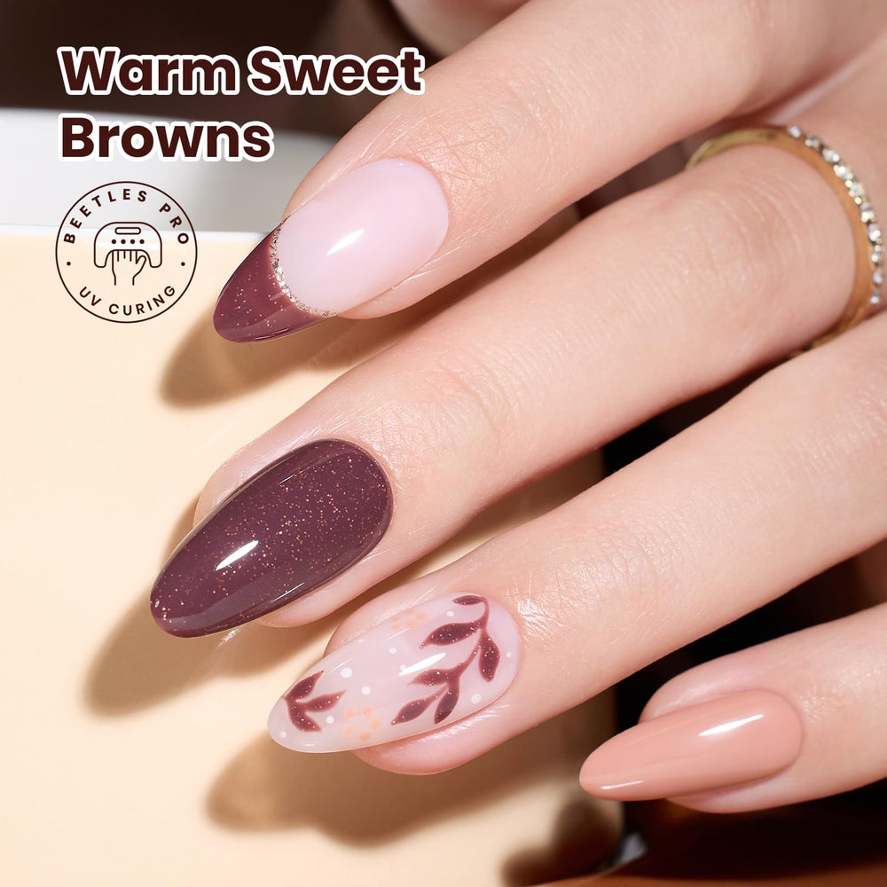 Beetles Brown Gel Polish: application UV/LED, durcissement rapide et durable.
