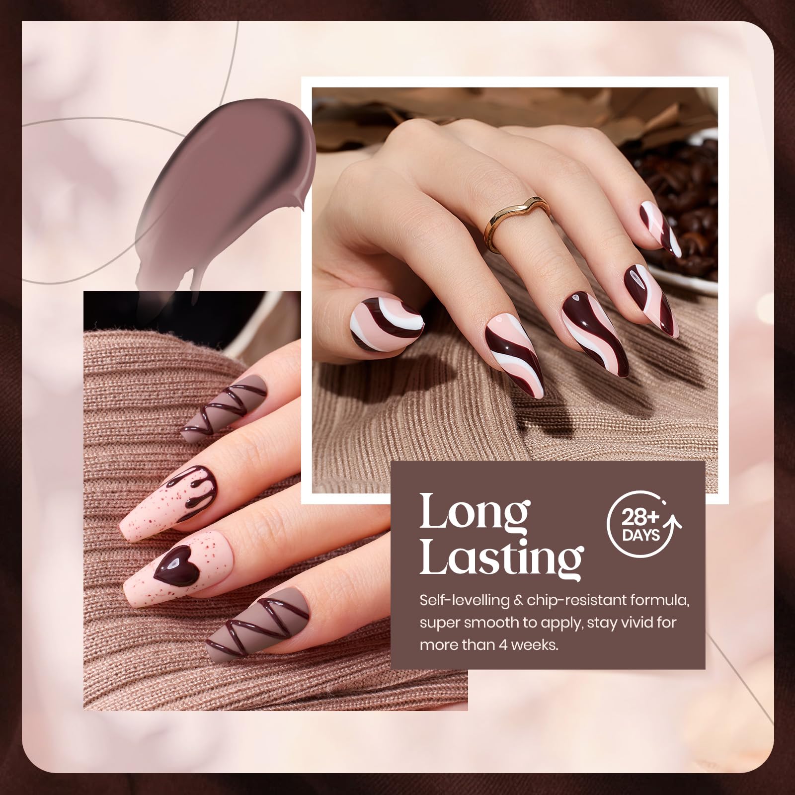 Beetles Nude gel polish swatch provides versatile nude tone for nails