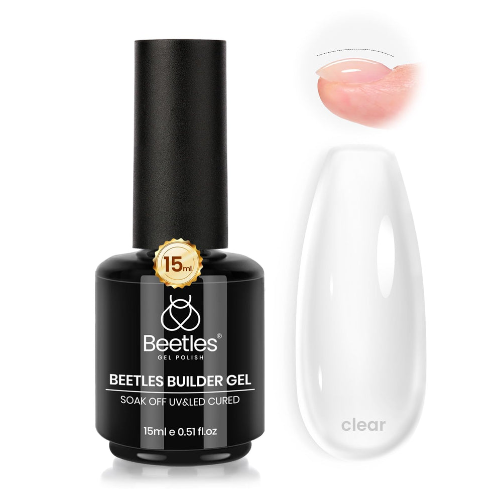 Beetles Builder Gel arche d’ongle: renforcement précis pour ongles naturels.