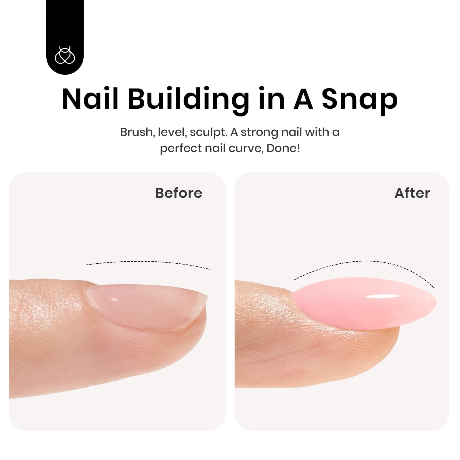 Beetles Builder Gel auto-nivelant ongles, application fluide et forme parfaite.