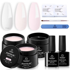 Beetles Builder Gel ensemble extension ongles 3 couleurs, prêt à créer des extensions durables.