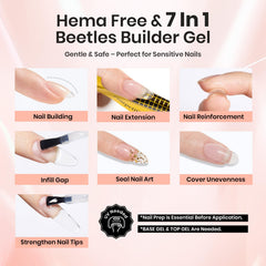 Beetles Builder Gel extension des ongles: application facile pour débutants.