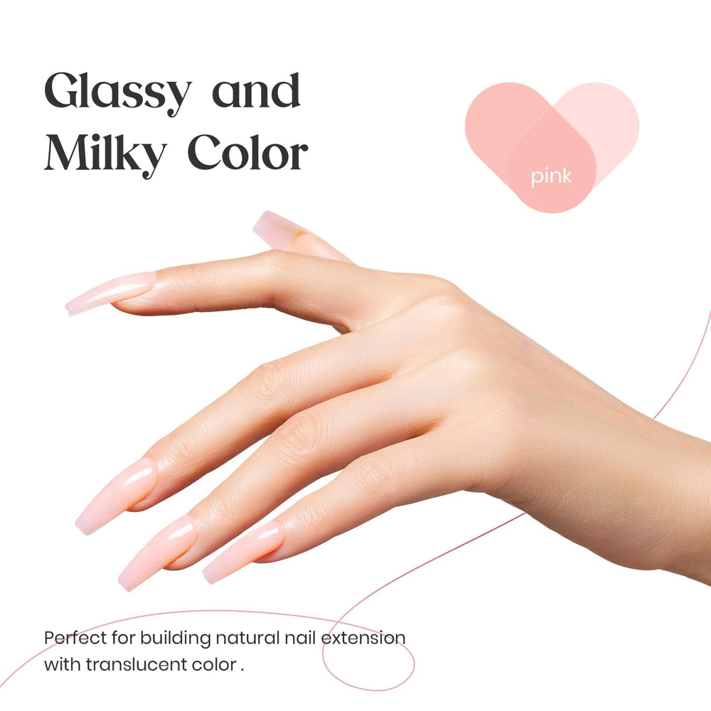 Beetles Builder Gel finition naturelle ongles, aspect léger et durable.