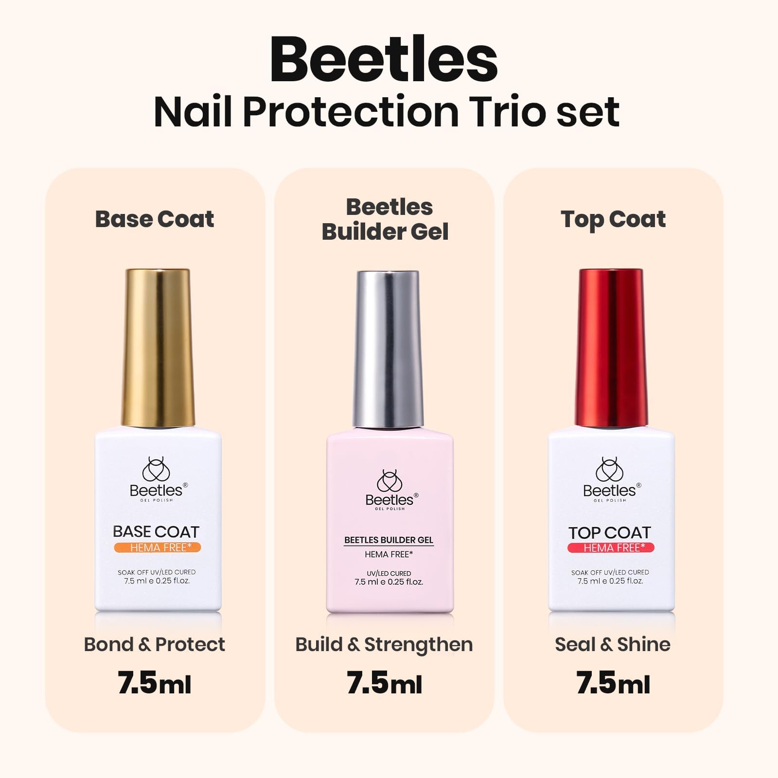 Formes d’allongement Beetles pour construire et lisser les ongles