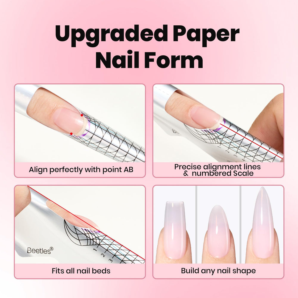 Beetles Builder Gel 30 g x 3 clair nude rose clair pour extensions.