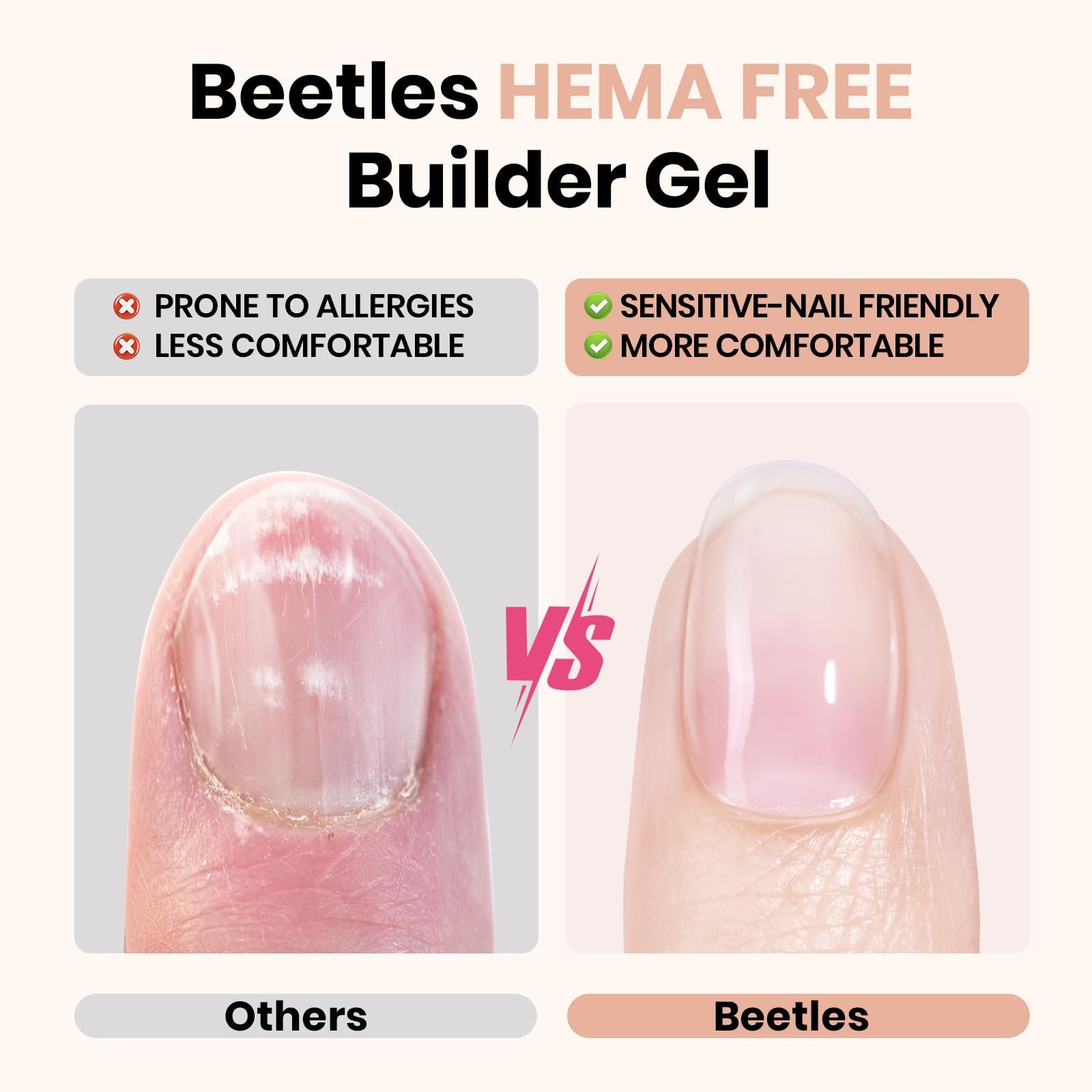 Gel builder clair Beetles pour finitions nettes et transparentes