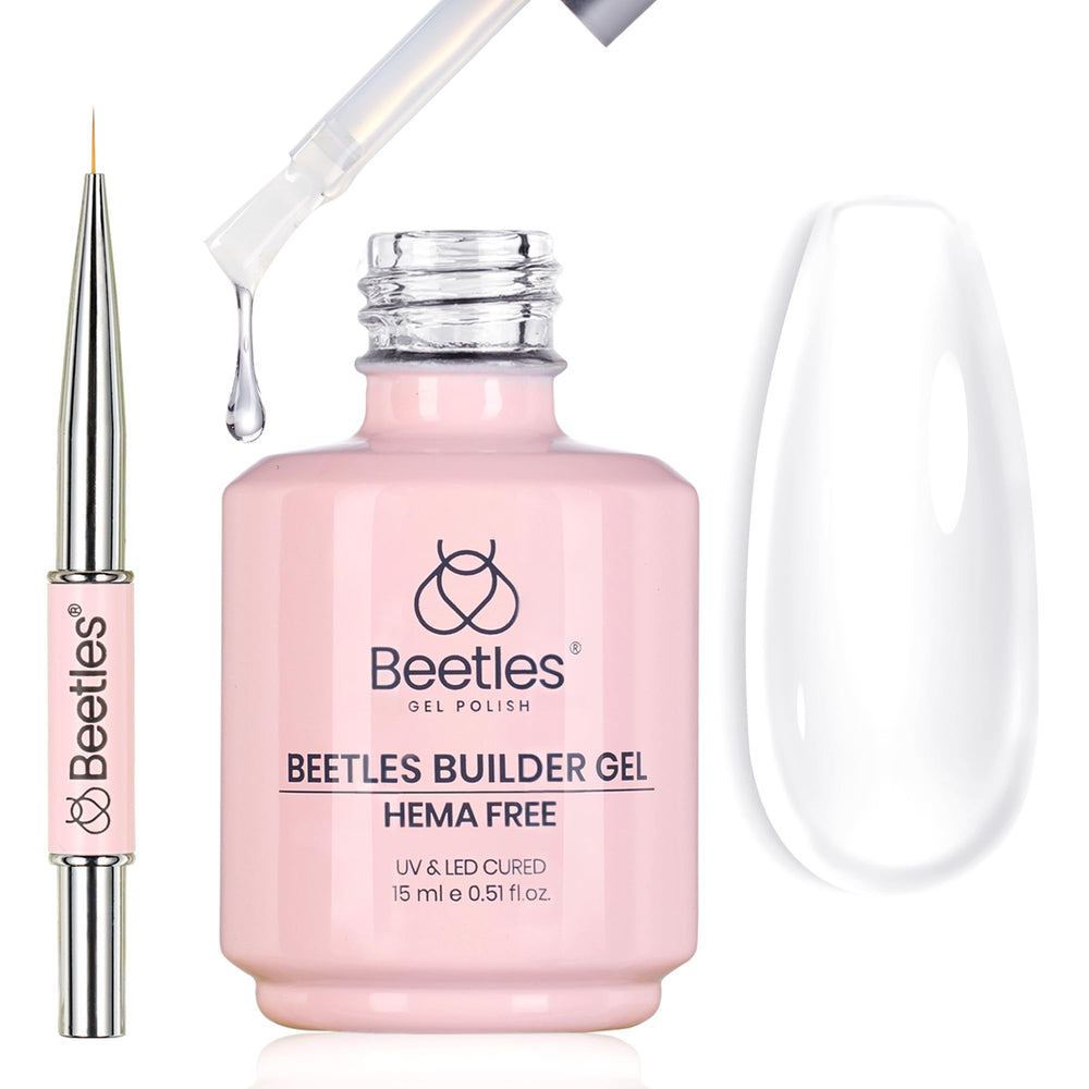 Beetles Builder Gel HEMA-Free – apex-construction pour ongles solides.