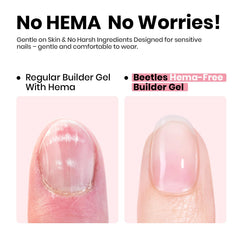 Gel Builder Beetles naturel: finition naturelle pour extensions discrètes.