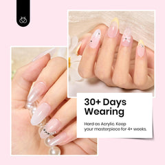 Beetles Builder Gel Rose Nude: fini brillant et naturel.