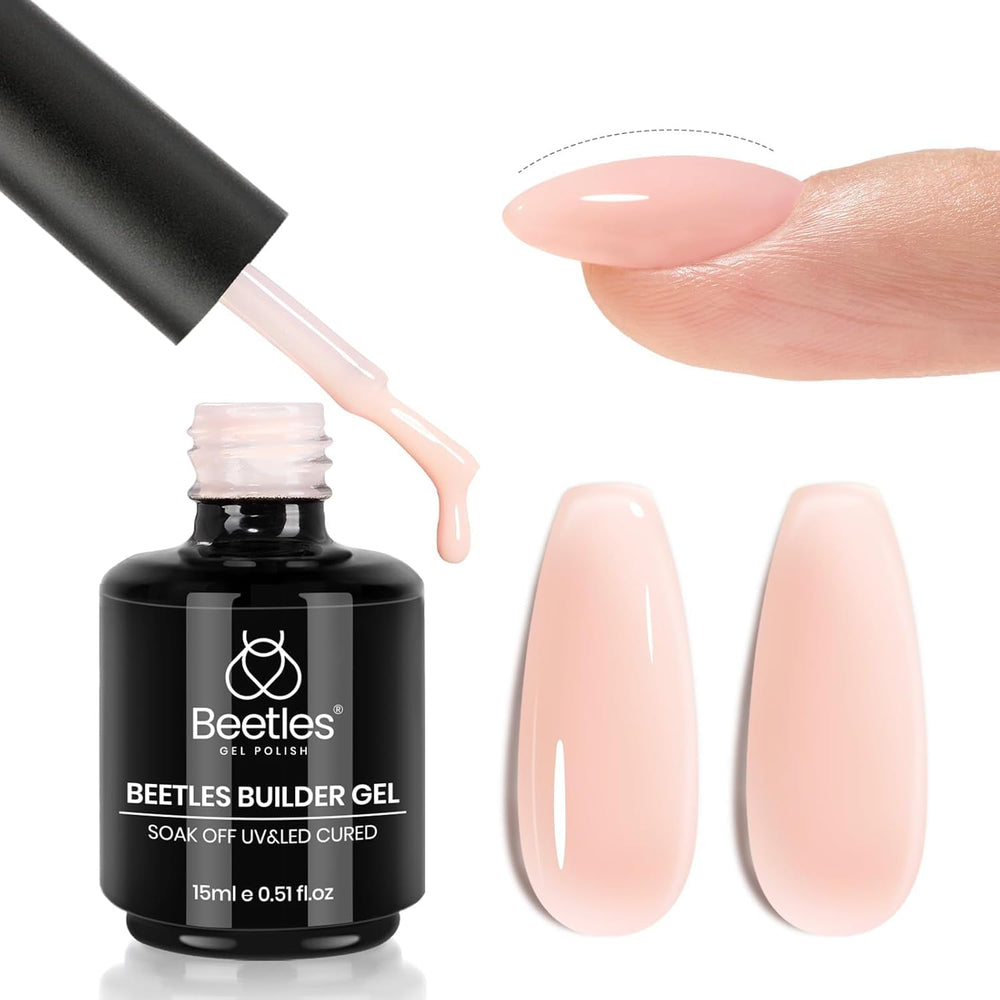 Beetles Builder Gel prêt pour la couche suivante après la cure UV/LED.