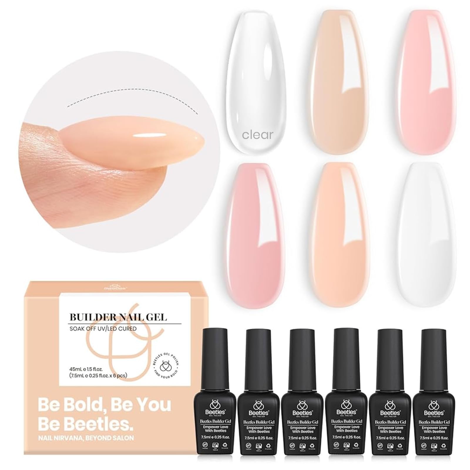 Beetles Builder Gel utilisation à domicile ou en salon pour résultats professionnels.