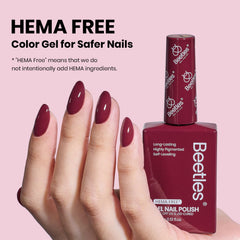 Beetles Burgundy Red Gel Polish flacon – fini durable qui résiste aux chocs quotidiens.