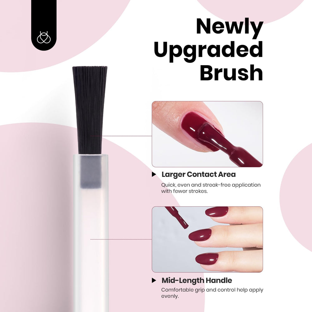Beetles Burgundy Red Gel Polish look automne-hiver – couleur intemporelle et polyvalente.