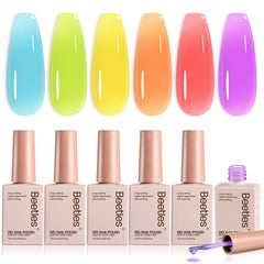 Beetles Candy Spritz Jelly Gel: ensemble pastel translucide pour ongles éclatants