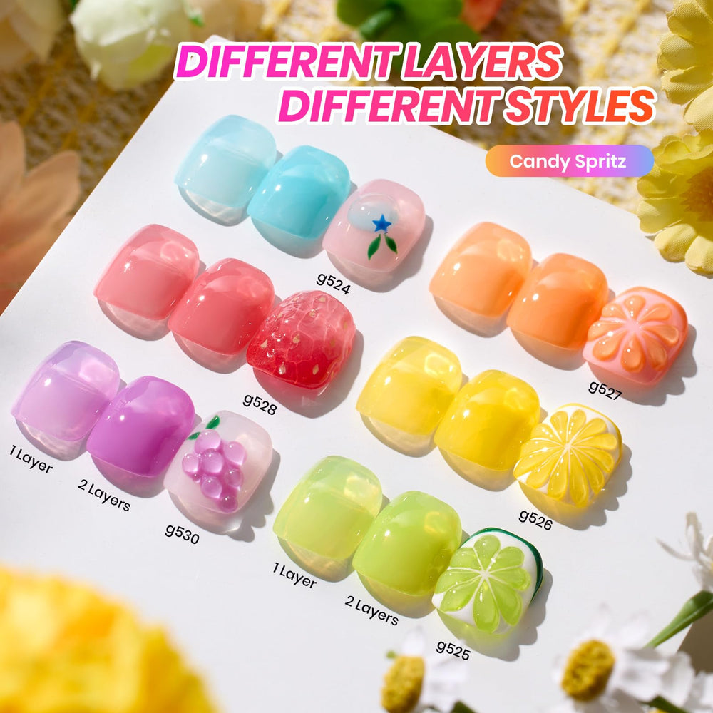 Palette Beetles Jelly Gel pastel translucide pour différents styles