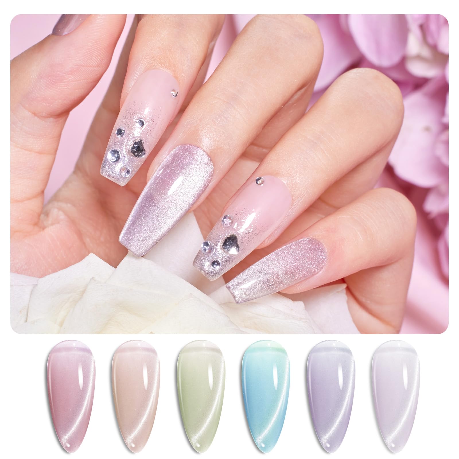 Beetles Cat Eye aimant inclus permet des designs variés