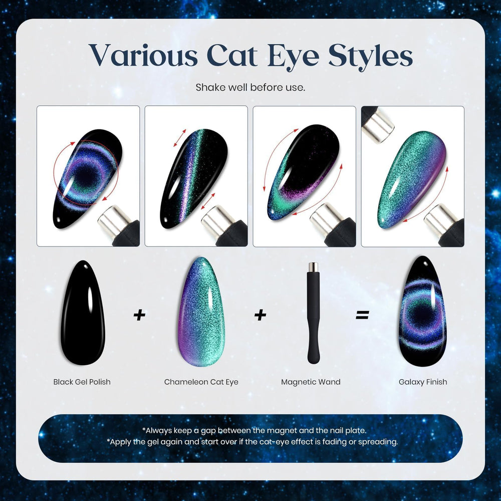 Beetles Coffret cadeau beauté avec vernis gel à effet chat-yeux.