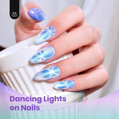 Beetles Cat Eye Pink Swatch highlights magnetic depth and chameleon glow.