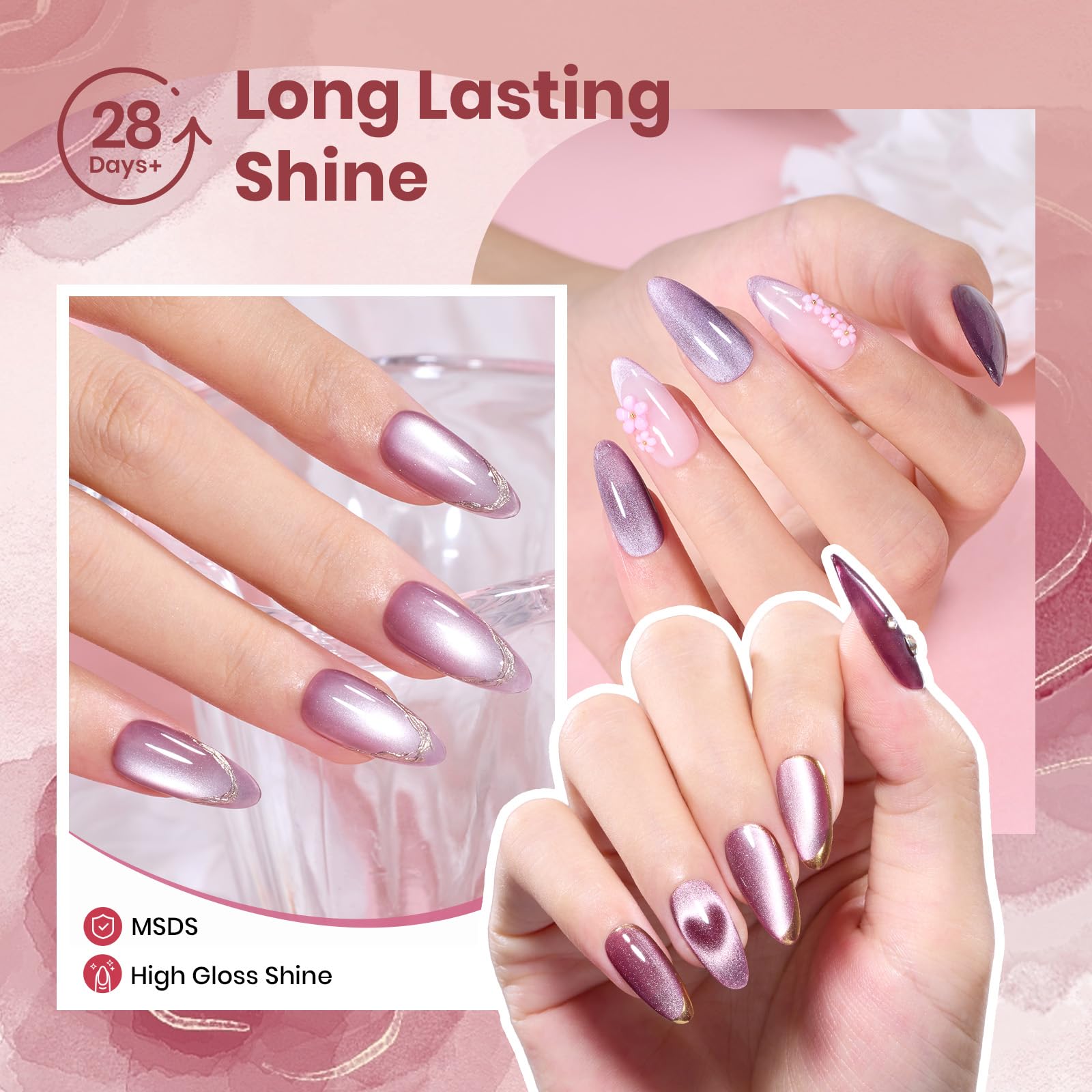 Beetles Cat Eye Gel Polish – couleur profonde et brillance captivante pour vos ongles
