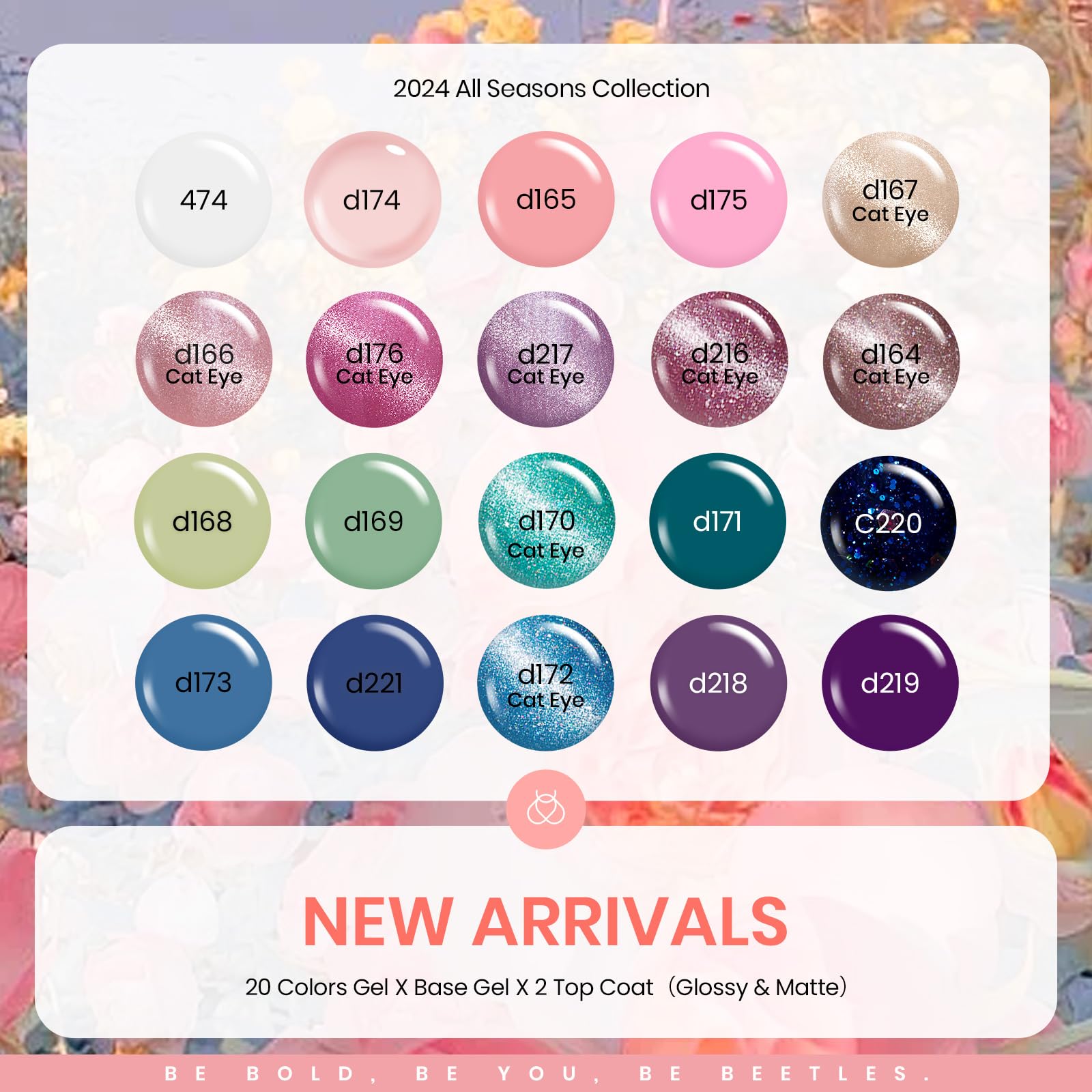 Beetles Cat Eye Gel Polish Floral Verses – application précise avec pinceau à domicile.