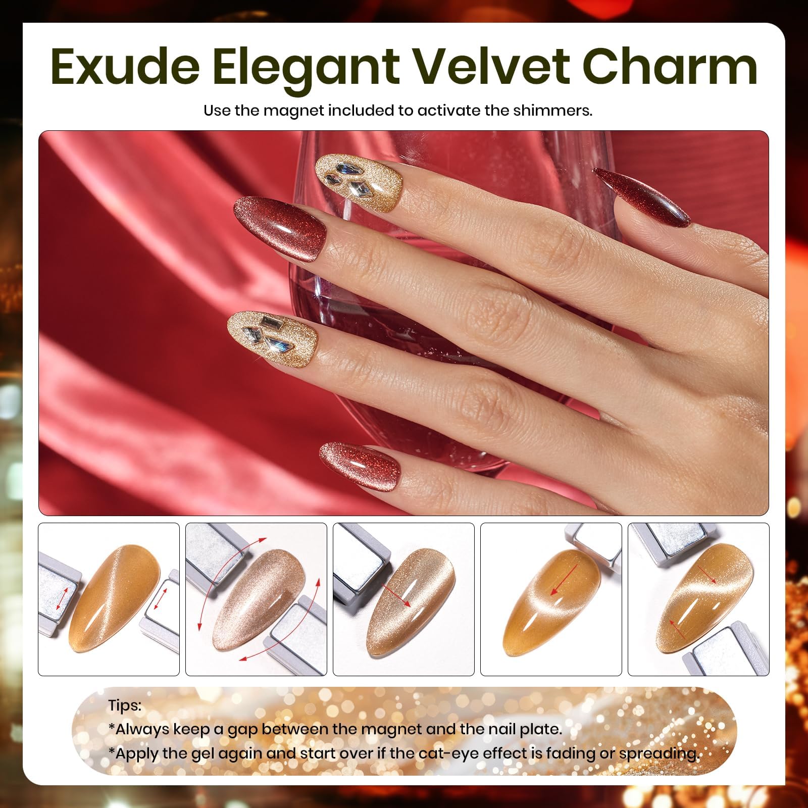 Beetles Vernis Œil-de-chat vert, allure moderne avec une longue tenue.