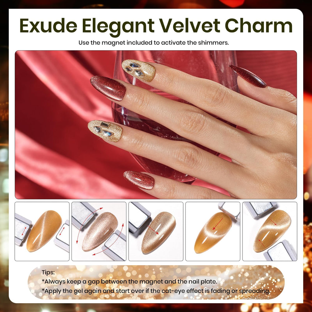 Beetles Vernis Œil-de-chat vert, allure moderne avec une longue tenue.
