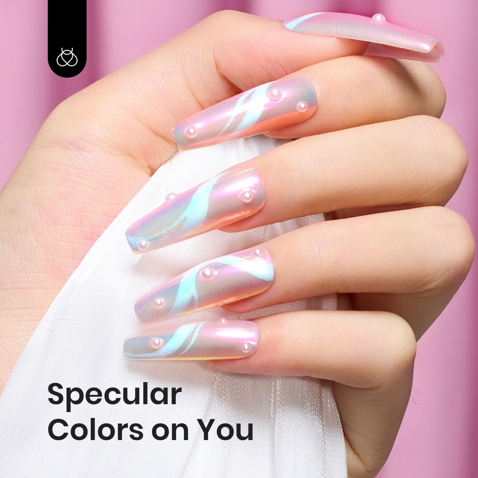 Beetles Chrome Poudre compatible gel UV, acrylique et ongles naturels.