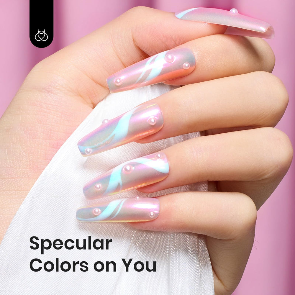 Beetles Chrome Poudre compatible gel UV, acrylique et ongles naturels.
