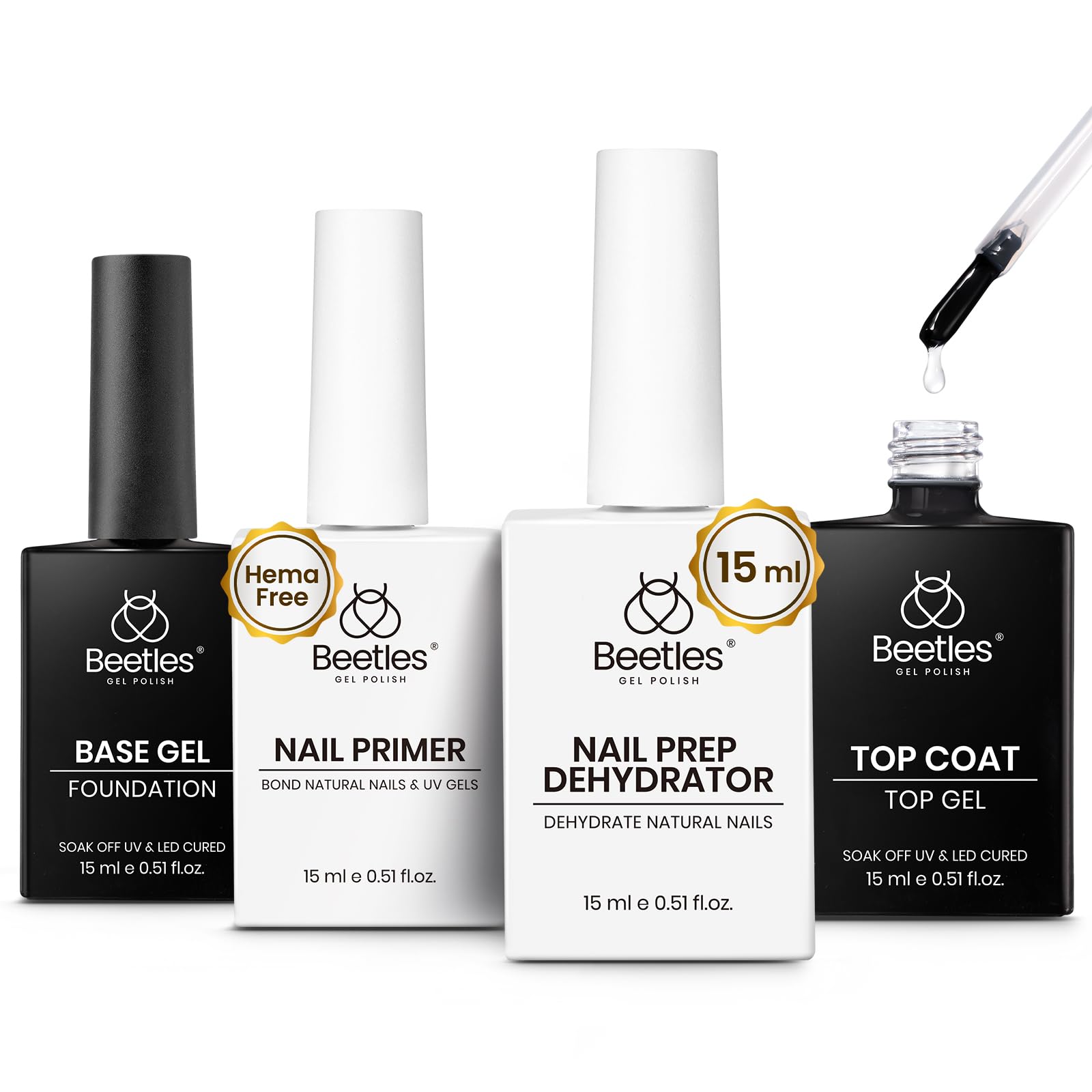 Beetles coffret base gel : fondation solide pour ongles gel.