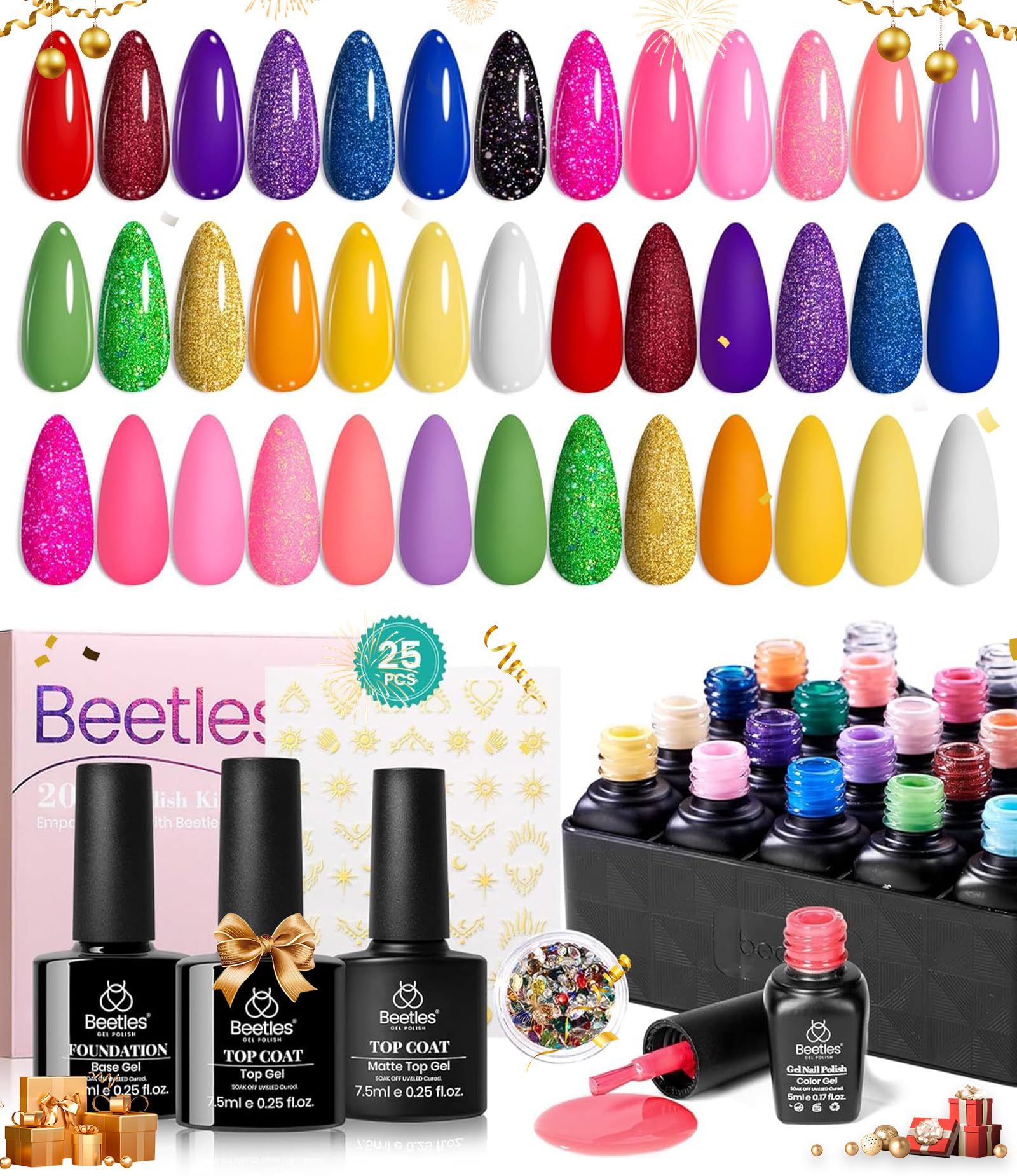 Coffret cadeau beauté Beetles vernis gel, idéal pour offrir
