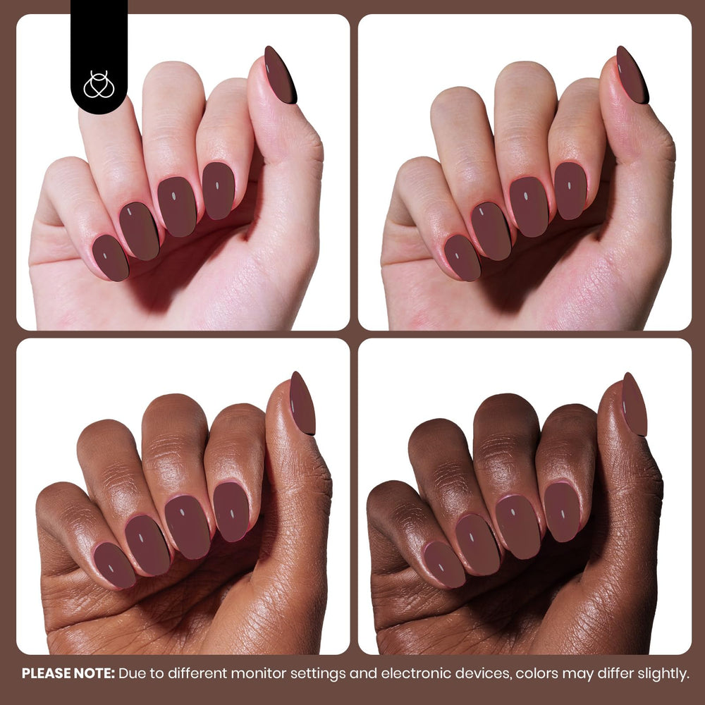 Beetles coffret cadeau vernis gel brun chic.