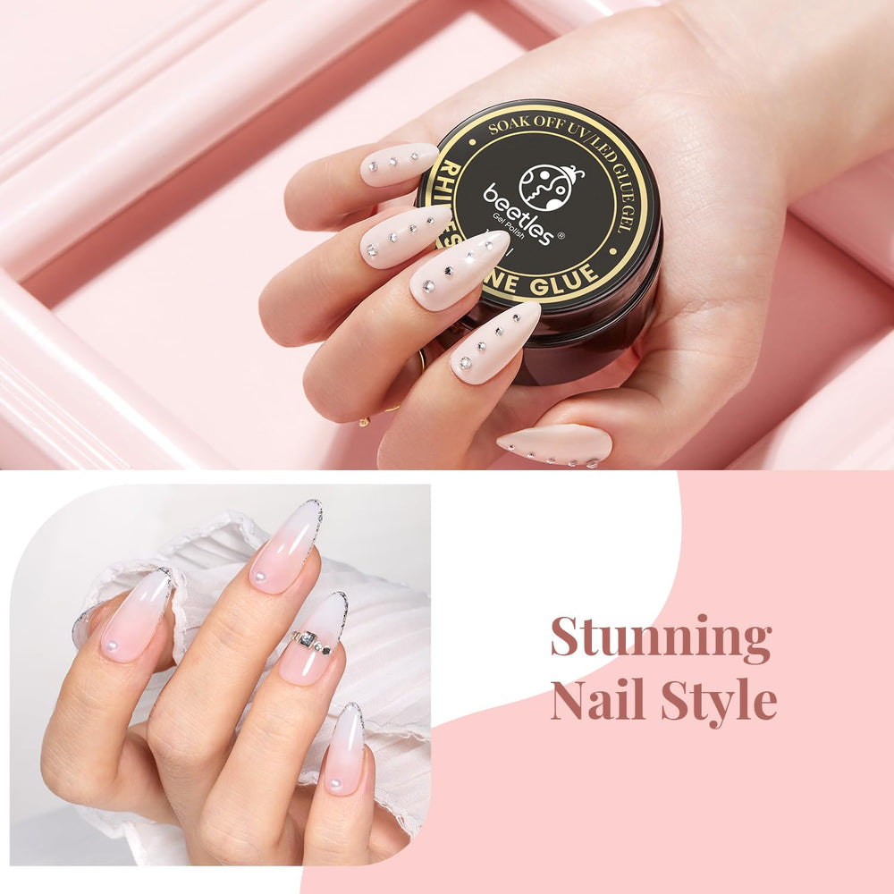 Beetles Colle Gel Ongles Paillettes Précises pour une application nette et durable.