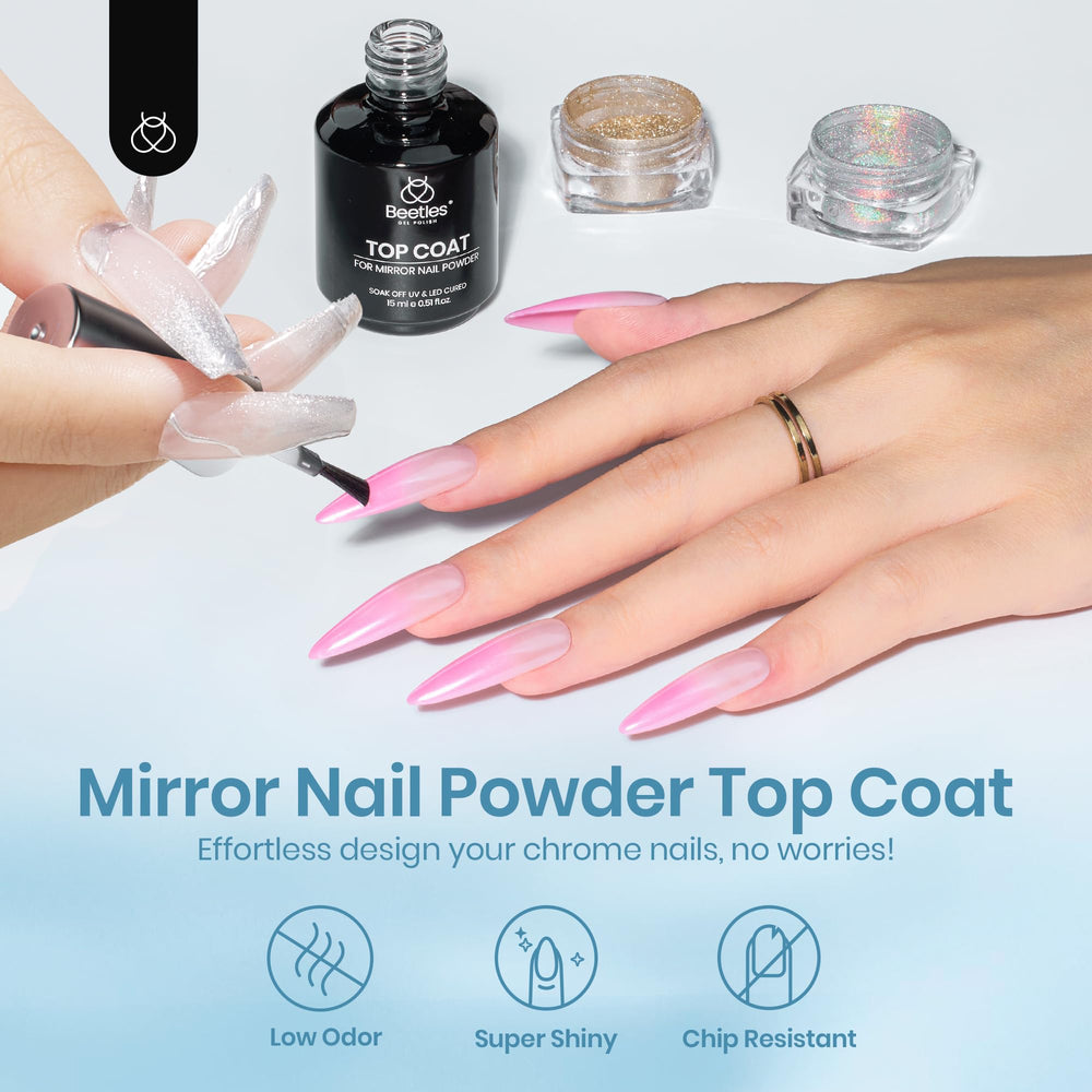 Beetles couche gel finale : compatible avec tous types de vernis et motifs.