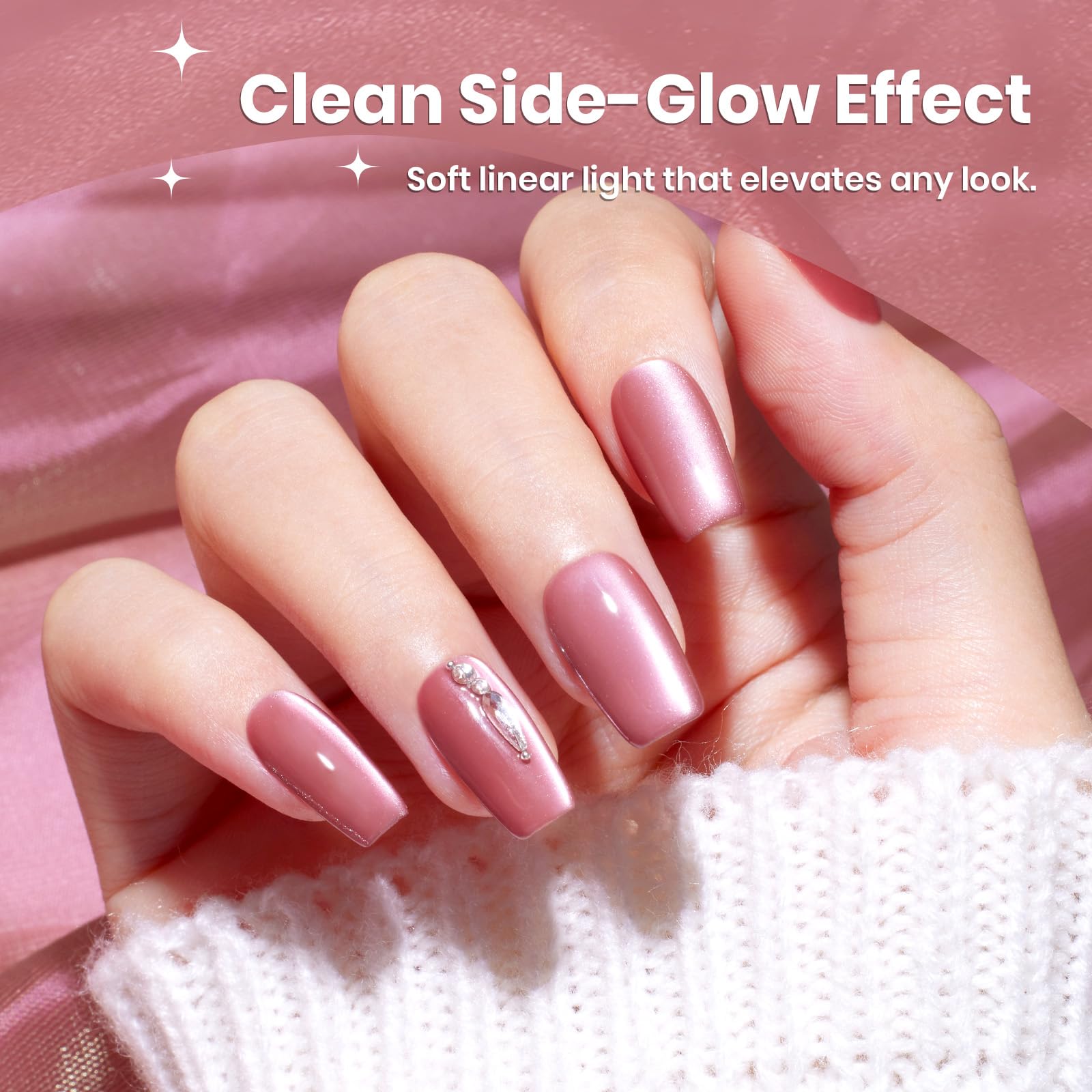 Beetles vernis-cat-eye : durcissement rapide sous lampe UV/LED.