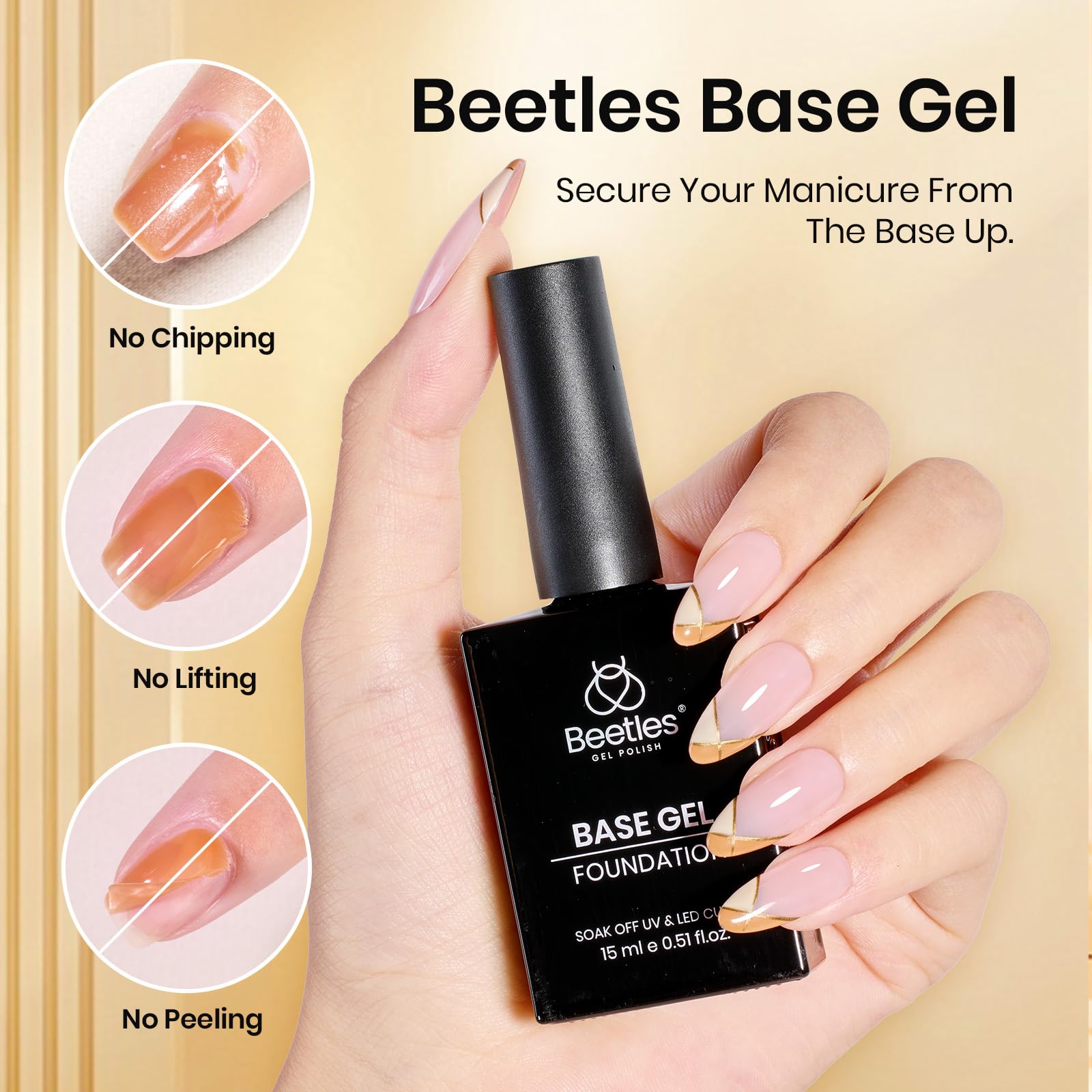 Beetles desicant-ongles: réduit huile et poussière pour une meilleure adhérence.