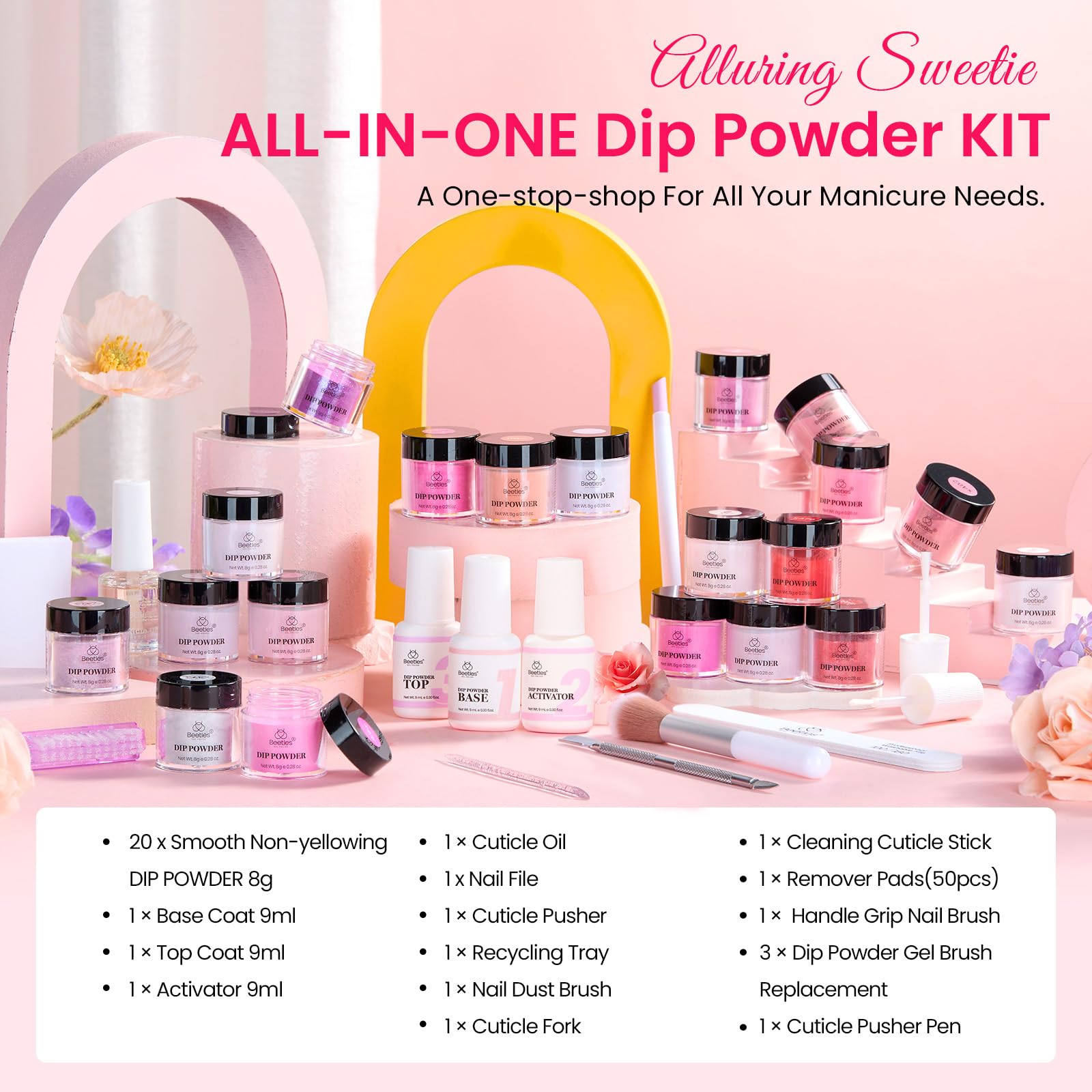 Beetles Dip Powder: brosse-poussière pour maîtriser les résidus.
