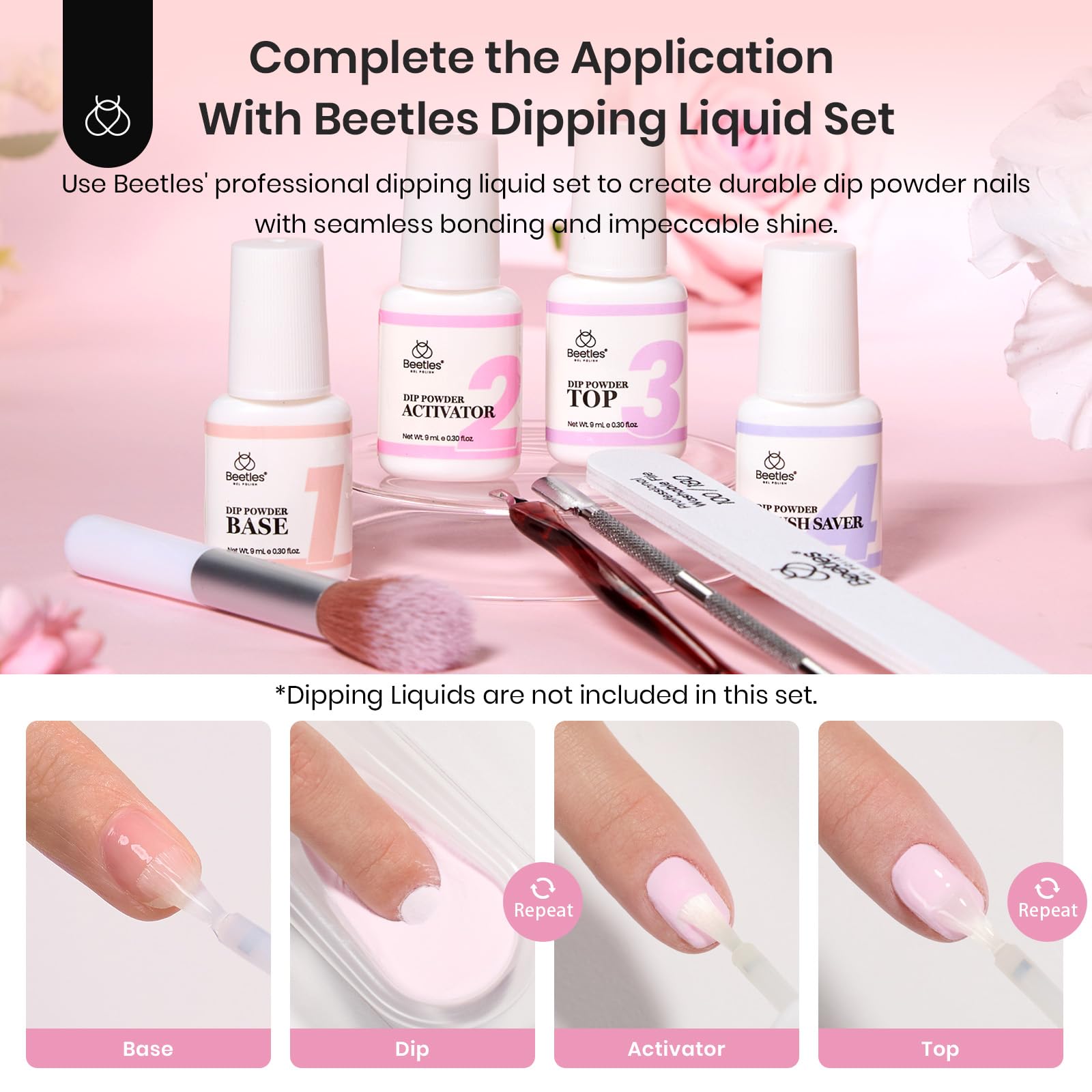 Beetles Dip Powder Nail Kit: parfait pour les projets maison et cadeaux élégants.