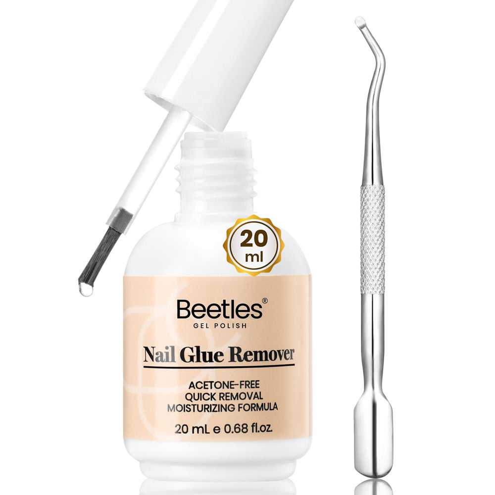 Beetles dissolvant-colle ongles: bouteille 20ml pour retrait en douceur.